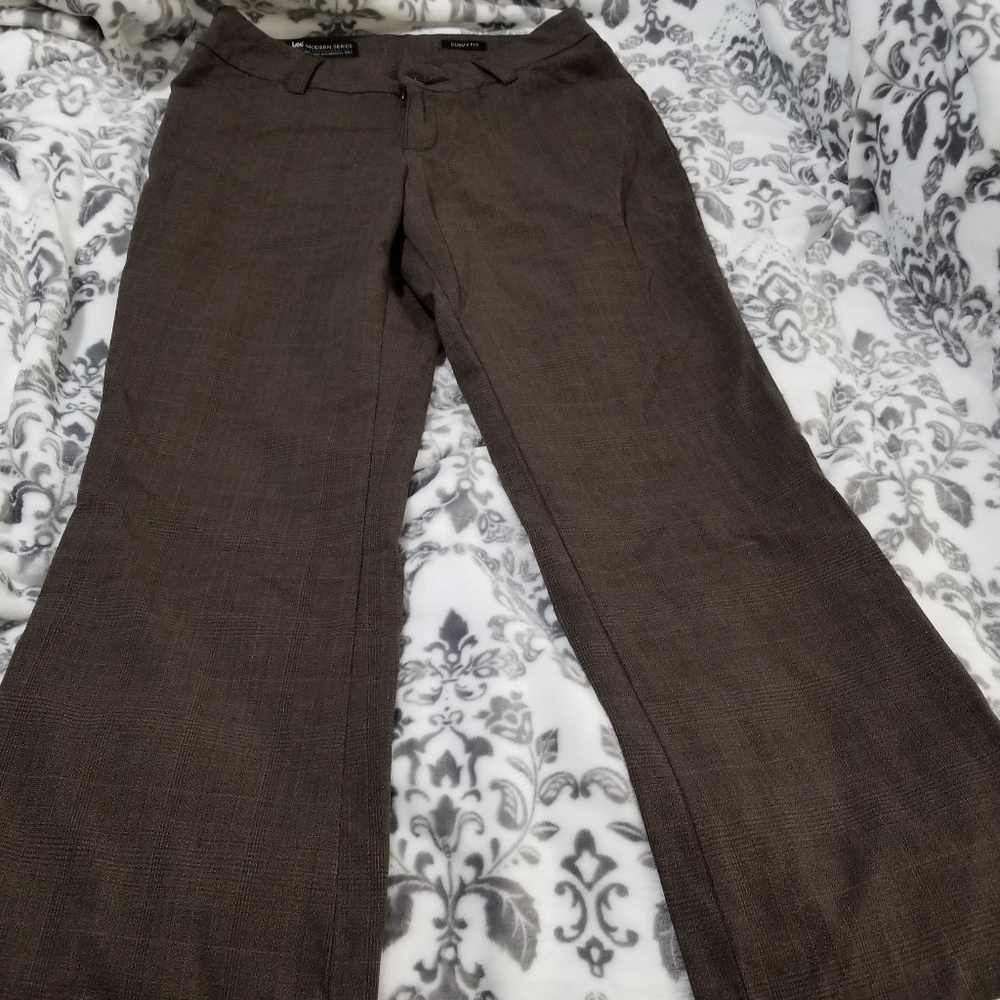 Curvy Petite Brown Dress Pants